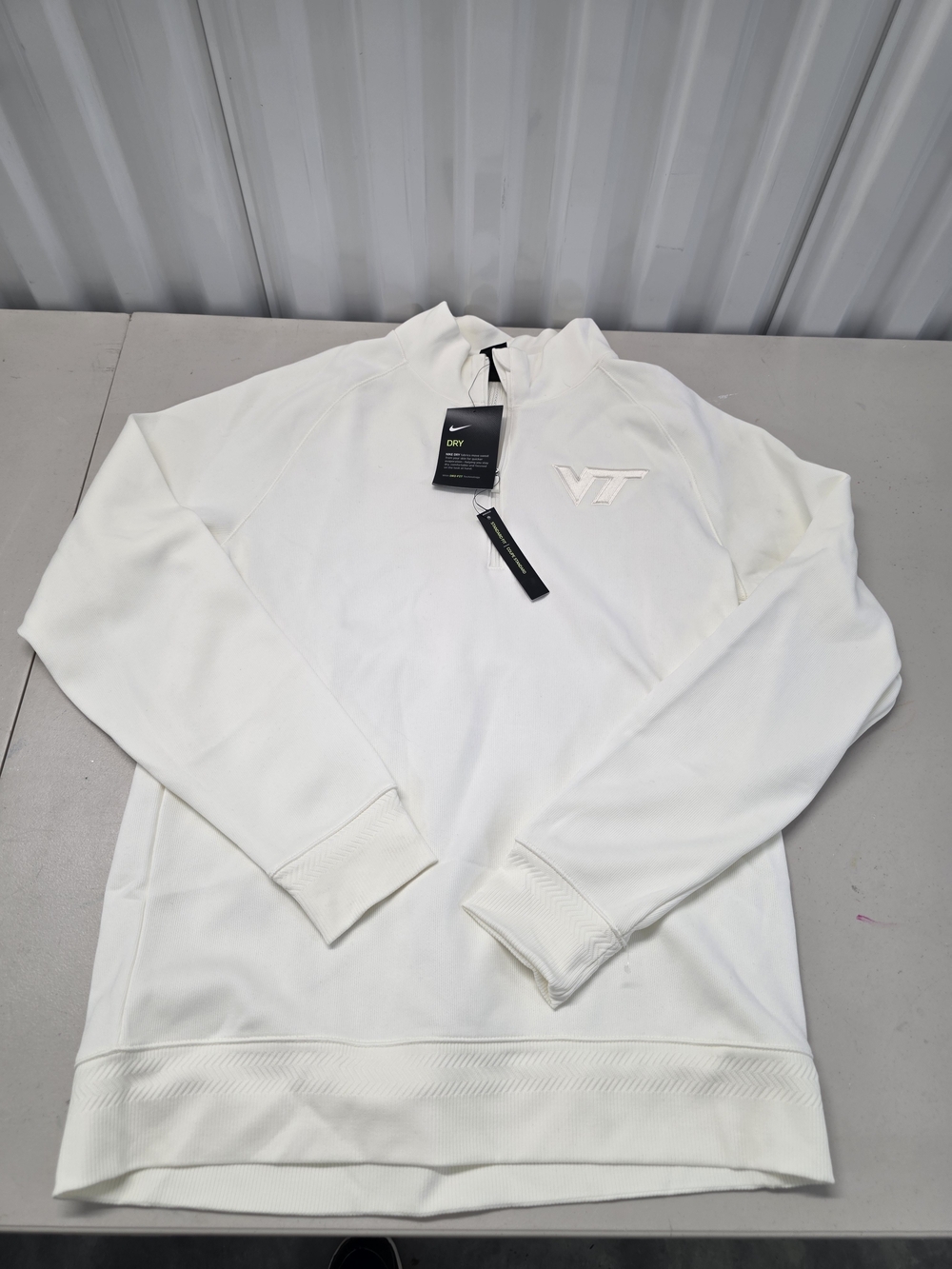 Nike Dri-Fit Standard Fit Quarter Zip Virginia Tech Logo Pullover Men's Size Sma